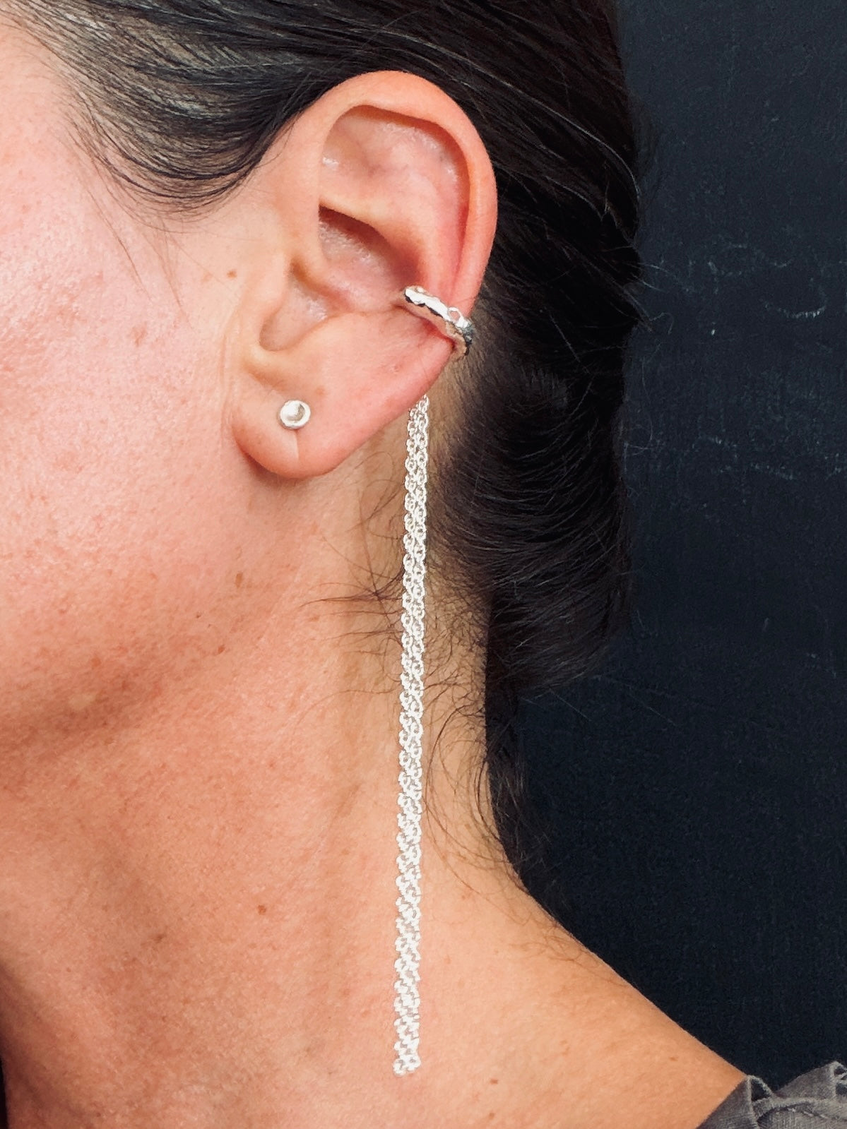 Rugged Ear Cuff &amp; Waterfall Chain