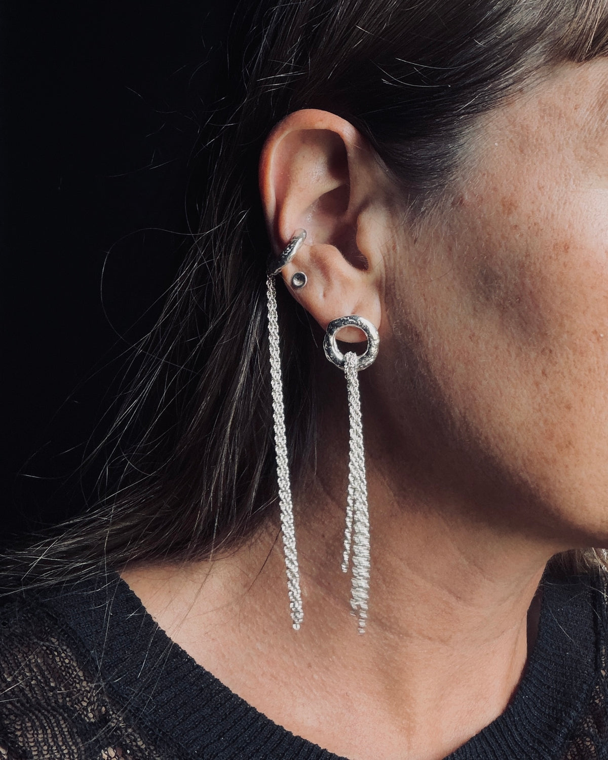 Sonoran Front Hoop &amp; Waterfall Chain